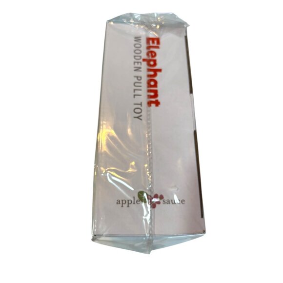 Elephant Wooden Pull Toy By Apple Sauce For Toddlers 18M+ With Colorful Gears Pr - Picture 3 of 6